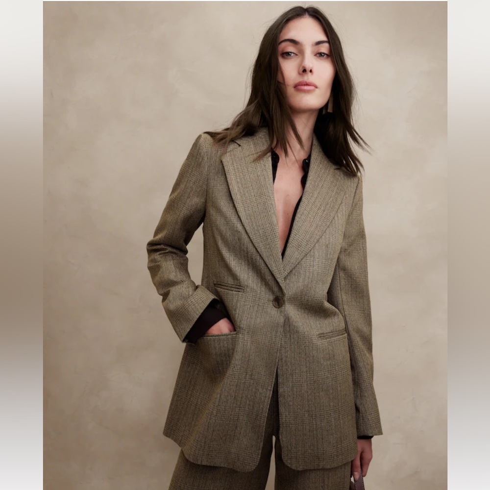 NWT Banana Republic Lido Blazer Downtown Plaid size 10